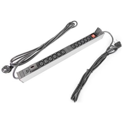 Multipresa Per Rack 19'' Di 12 Prese C13 Con Interruttore E 2 Cavi Elettrici Rackmatic