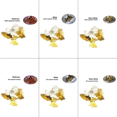 Luce della stringa della lettera del castello del LED,bianco 3 metri 2 luci sempre accese con batteria lampeggiante modello senza batteria - bianco 3