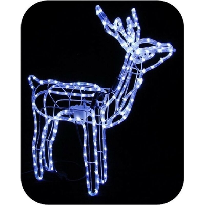 GTR - Decorazioni luci di natale renna led 3d 75x15x80h con movimento bianco caldo