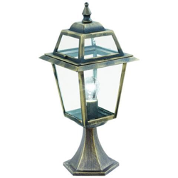 Lanterna A Piantana Da Esterno 1 Luce Nera, Oro Ip44, E27 precio