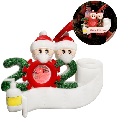 Nome fai-da-te e saluti Pendente luminoso per albero di Natale,2 bocche - 2 bocche