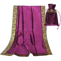 Tovaglia dei tarocchi 66 * 66 cm, inclusa borsa di pietra di salvia, bordo in oro viola características