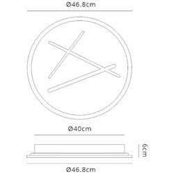 Soffitto Rotondo 47 Cm, Led 40w, 4000k, 2800lm, Bianco Sabbia características