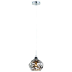 Sospensione A Sospensione Cromata A 3 Luci Con Cromo, Paralume In Cristallo, Attacco E14 características