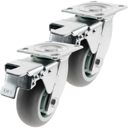 PrimeMatik - Rotelle industriali poliuretano con freno 125 mm 2 pezzi características