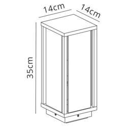 Lampada Da Tavolo, 1 X E27, Ip54, Grafite en oferta