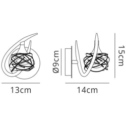 Applique Switched 1 Luce G9, Oro Francese características