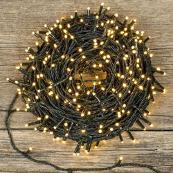 Luci di natale catena 760 led 5mm luce calda 15 mt cavo verde esterno addobbi natalizi características