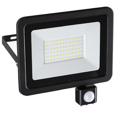 Faro led esterno 50w luce fredda sensore di movimento crepuscolare regolabile