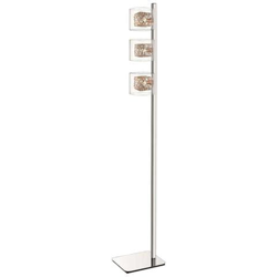 Lampada Da Terra A 3 Luci Mesh Cromo, Rame E Vetro, G9 características