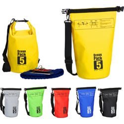Zaino impermeabile Ocean Pack 5L borsa stagna ultraleggera sacca dry bag da kajak vela sci snowboard giallo en oferta
