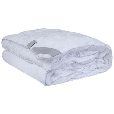 Trapunta Bed - Matrimoniale - Per Letto - Bianco, Viola In Microfibra, Cotone, Silicone, 190 X 215 Cm