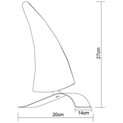 Lampada Da Tavolo Sinistra 6w Led 3000k, 540lm, Cromo Lucido, Acrilico Satinato