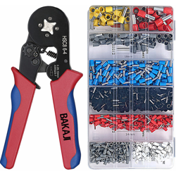 Pinza Crimpatrice 0,25-10mm con Kit Capicorda 1200pz Set Elettricista Crimpare en oferta