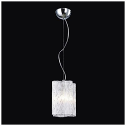 Sospensione Classica A Sospensione Cromata 1 Luce Con Paralume In Vetro, Attacco E27 precio