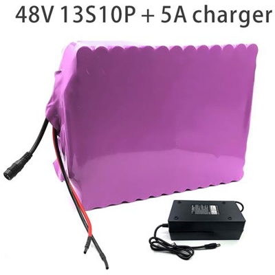 35ah 13s10p 48v Batteria E-bike Ebike Bicicletta Elettrica Li-ion Personalizzabile 255x190x70mm