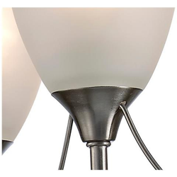 Soffitto 5 Luci Sospensione Soffitto, Semi Flush Convertibile E14 Nickel Satinato, Vetro Opalino en oferta