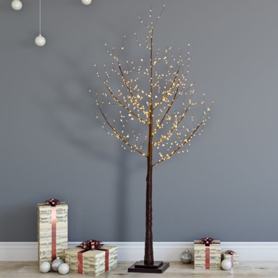 Lotti Importex - Albero di natale luminoso con 600 microled bianco caldo decorazione natalizia per interno