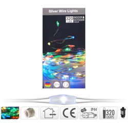 320 Microled Lineari Luci Multicolor Luce Fissa Natale Addobbi Presepi características