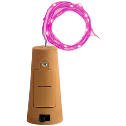 Silver Light bottiglia stringa decorativi tappi Crafts partiti di festa lampada decorativa corda leggera a 20 Rosa chiaro 2 m d'argento precio