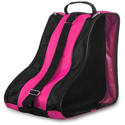 Borsa per pattini a rotelle a doppia spalla per bambini, rosa