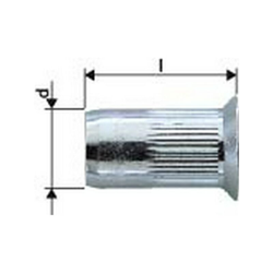 Zincato Cieca In Acciaio Testa Svasata Dado M5X7X13,5 (A 1000) - Gesipa en oferta