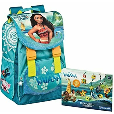 Zaino Scuola Vaiana Estensibile Principessa Oceania Con Gadget Collana Bambine