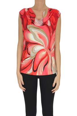 Printed viscose top