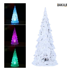 Albero Di Natale Altezza 22,5Cm Acrilico Con Illuminazione Led Cambia Colore en oferta