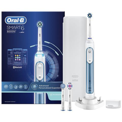 Intelligente 6 6000n Spazzolino Elettrico Ricaricabile Oral-b Alimentato Da Braun Con La Nuova Batteria Agli Ioni Di Litio (navi Uk Con Una Spina 2 Pin) en oferta