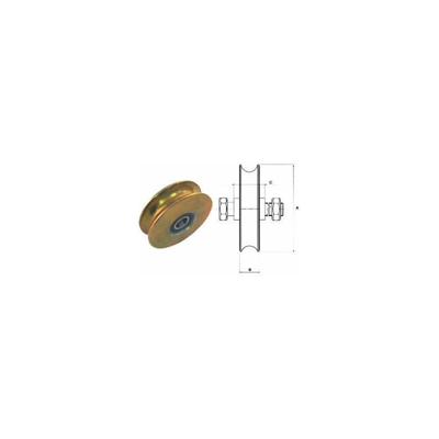 Ruota Canc.C/Bull.2/C.Gola T.100X32