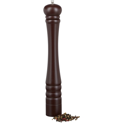 Macina-pepe legno macinino in ceramica grande HxLxP: 40 x 6 x 6 cm, design classico, marrone
