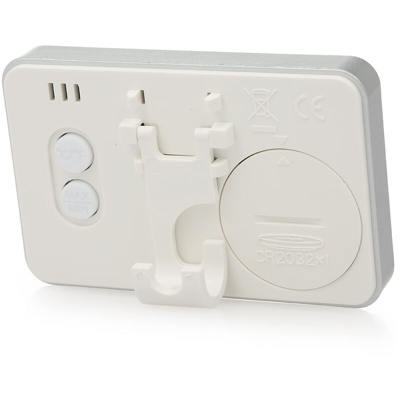 Termometro elettronico impermeabile per uso domestico di alta precisione, allarme antigelo, bianco (fornito con batteria a bottone, isolato)