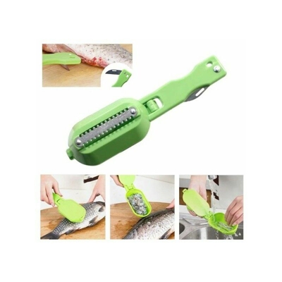 Sunlux - SQUAMA PESCE CON RACCOGLITORE CONTENITORE E COLTELLINO INTEGRATO SQUAMAPESCE