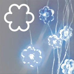 Lotti Importex - Collana brilly flowers 10 fiori microled bracciale a batteria colorate (luce fredda) características