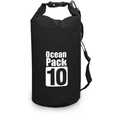 borsa per asciugatura impermeabile in pvc, nera, 10L