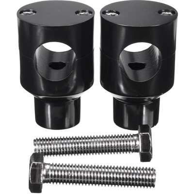 Staffa per manubrio con supporto per riser nero per moto da 1 `` / 25mm per chopper Harley-Davidson