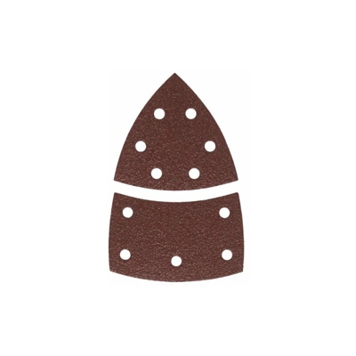 Bosch 2609256A63 10 Fogli Abrasivi per Levigatrice Palmare 11 Fori, 102x62, 93mm, Grana 80