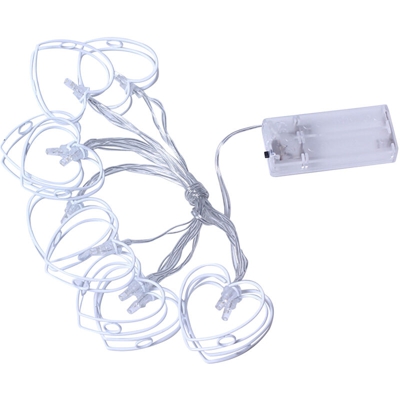 Batteria di tipo luce calda con stringa di luce d'amore (senza batteria),1,65 metri 1 luci sempre splendenti bianco amore - 1,65 metri 1 luci sempre