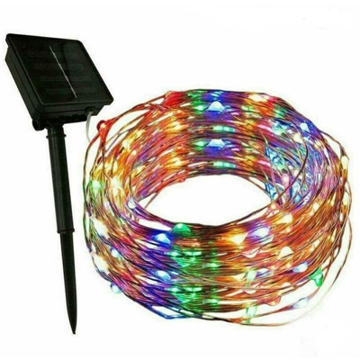 Solare stringa leggiadramente illumina festa giardino esterno di Natale batteria idrogeno decorazione 600 mA nichel 8 funzioni senza RGB remoto luci