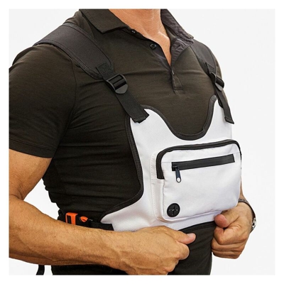 1 PCS Uomo Tactical Waist Pack Vest Chest Pack, bianco