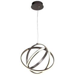 Sospensione A Soffitto Sferica Con Led Integrato 1 Nichel Satinato Spazzolato, Bianco precio