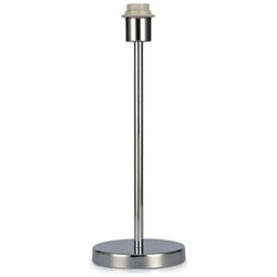 Lampada Da Tavolo Media Base Rotonda Senza Paralume, Interruttore In Linea, 1 Luce E27 Cromo Lucido en oferta