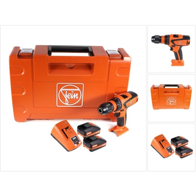 FEIN ASCM 18 QSW Trapano avvitatore a batteria 18V / 4 velocità + Valigetta da trasporto + 2x Batterie 3,0 Ah + Caricabatterie FEIN ALG 80