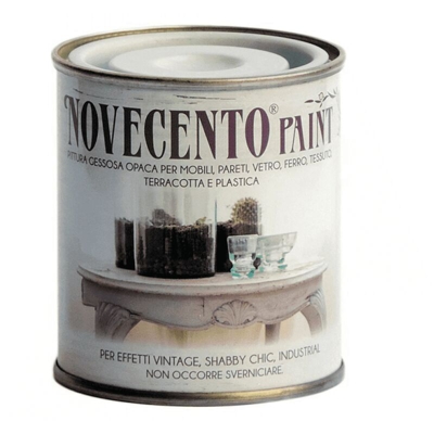 Pittura Gessosa Opaca Shabby Chic per Mobili Pareti Vetro Gesso Novecento Paint - Colore: Perla - Formato: 125 Ml