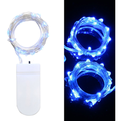 La stringa di luci della batteria viene spedita senza batterie,1 metro di luce blu portatile da 1 LED - 1 metro di luce blu portatile da 1 LED en oferta
