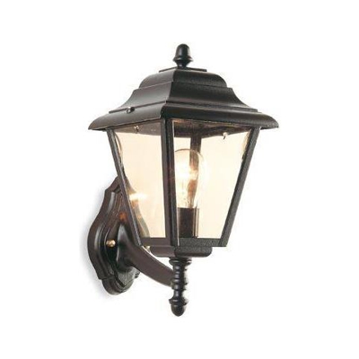 Lanterna 1 Luce Da Esterno 4 Pannelli - Uplight Nero Ip43, E27