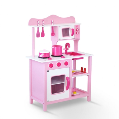 Cucina giocattolo in legno per bambine con pentole accessori e suoni Miss Chef