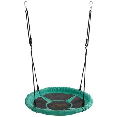 Seggiolino per Altalena a Nido Rotonda per Bambini Sedile per Bimbi ed Adulti Accessori da Giardino Verde