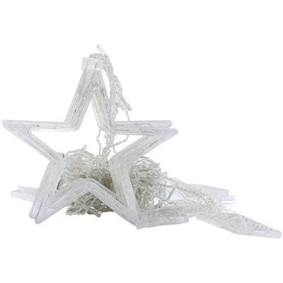 LED Gypsophila Star Light String Decorazione natalizia Luce Presa rotonda standard europea 22V Modello plug-in,bianca - bianca
